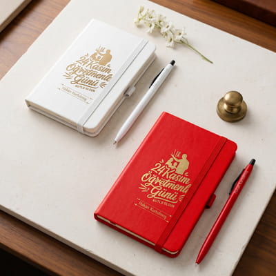 Öğretmenler Günü Özel İsimli Defter Kalem Hediye Seti