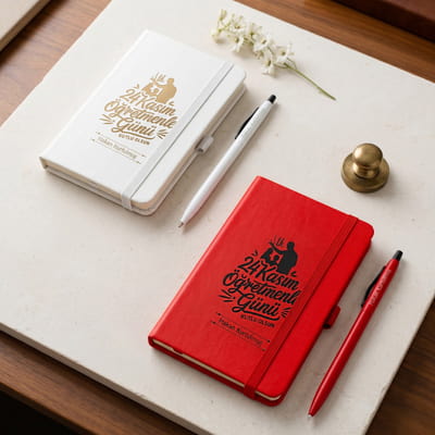 Öğretmenler Günü Özel İsimli Defter Kalem Hediye Seti