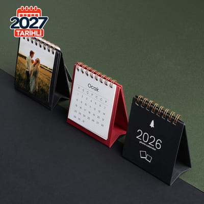 Yılbaşı Özel Masaüstü Fotoğraflı 2027 Mini Takvim
