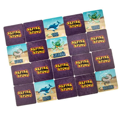 Deniz Canlıları Hafıza Oyun Kartları