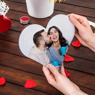 Sevgiliye Yıl Dönümü Hediyesi 27 Parça Kalp Puzzle