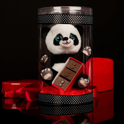 Sonsuz Aşk Çikolata Hediyeli Sevimli Panda