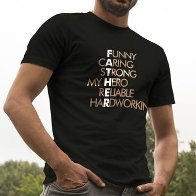 Babaya Hediye Minimal Tasarımlı Tişört - %100 Pamuklu Kumaş