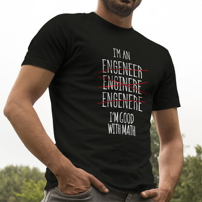 Mühendis Arkadaşa Hediye Esprili Baskılı Tişört - %100 Pamuklu Kumaş