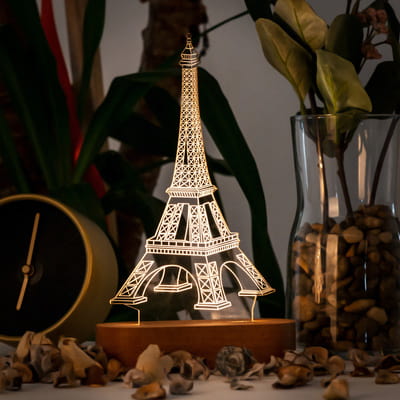 Paris Eyfel Kulesi 3 Boyutlu Led Lamba