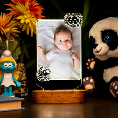 Bebek Odasına Özel Fotoğraflı Led Lamba