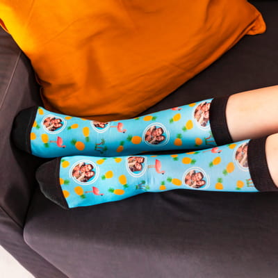 Sevgiliye Hediye Fotoğraf Baskılı Renkli Çorap