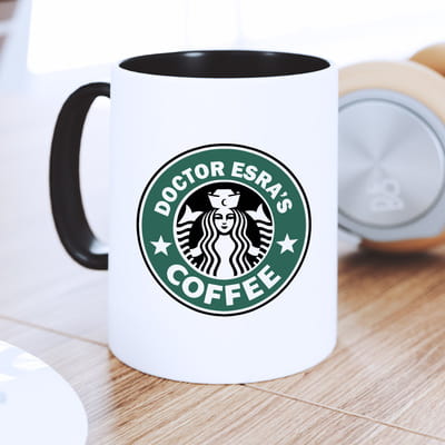 Kahve Sever Doktorlara Kişiye Özel Logo Baskılı Kahve Kupası