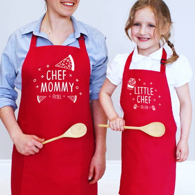 Mutfağınızın Usta Şeflerine Hediye Anne Çocuk 2li Mutfak Önlüğü