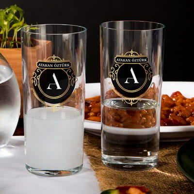 Babaya Hediye İsme Özel Rakı Kadehi Seti