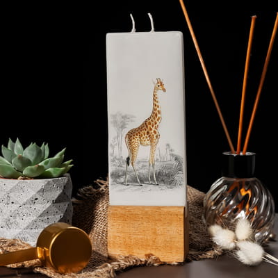 Dekoratif Zürafa Tasarımlı Mum
