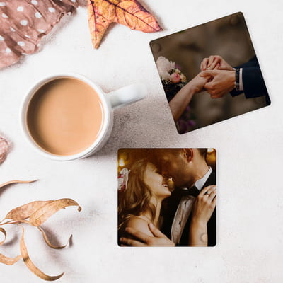 Fotoğraf Baskılı 4lü Akrilik Bardak Altlığı Seti