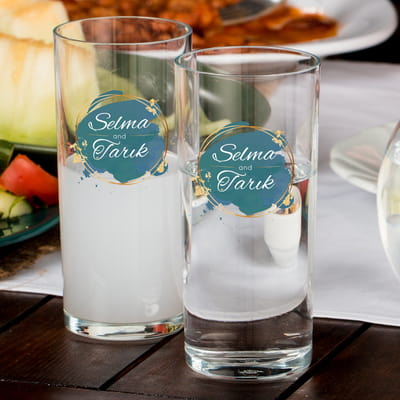 Yeni Evli Çiftlere Ev Hediyesi Rakı Kadehi Seti