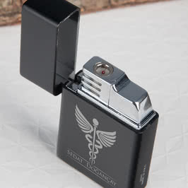 Doktora Hediye Kişiye Özel Siyah Rezistanslı Çakmak