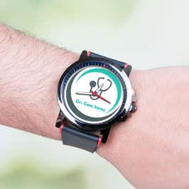 Doktora Hediye İsim Yazılı Baskılı Kol Saati