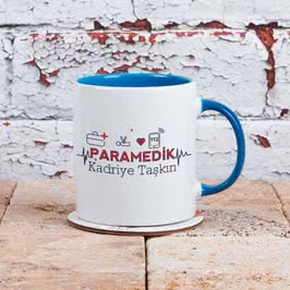 Paramedik lere Özel Tasarımlı Hediye Renkli Kahve Kupası