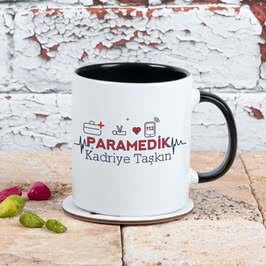 Paramedik lere Özel Tasarımlı Hediye Renkli Kahve Kupası