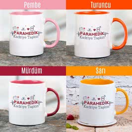 Paramedik lere Özel Tasarımlı Hediye Renkli Kahve Kupası