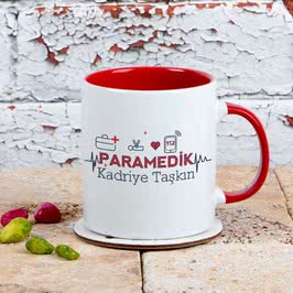 Paramedik lere Özel Tasarımlı Hediye Renkli Kahve Kupası
