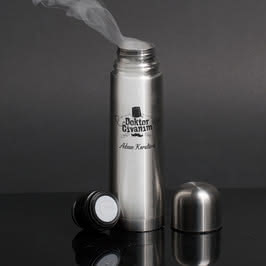 Doktor Sevgiliye Hediye Esprili Kişiye Özel Çelik Termos