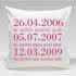 Tarihli Kişiye Özel Aşk Yastığı