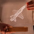 Savaş Uçağı F16 Tasarımlı 3d Led Lamba