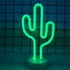 Dekoratif Neon Kaktüs Led Gece Lambası