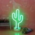 Dekoratif Neon Kaktüs Led Gece Lambası