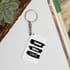 Kişiye Özel Siyah Beyaz Taraftar Anahtarlık