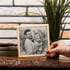 Babaya Hediye Karakalem Fotoğraflı Ahşap Tablo