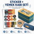 İlkokul Özel İsimli Beslenme Kabı - Sticker ve Kumaş Baskı Etiketi Seçenekli