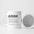 Anne Tanımı Tasarımlı İsme Özel Kupa