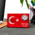 Türk Bayraklı Kurumsal Hediye Saatli Masa İsimiği